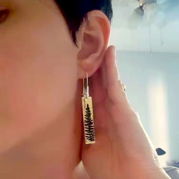 Jewelry - ✨🆕✨ Boho Forest Vintage Weathered Rustic Vibes Pattern Dangle Earrings✨